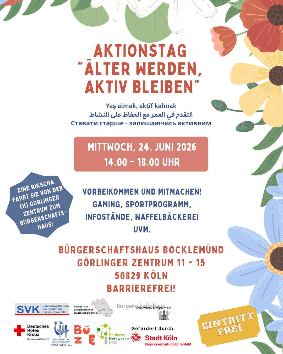 AKTIONSTAG: Älter werden, Aktiv bleiben