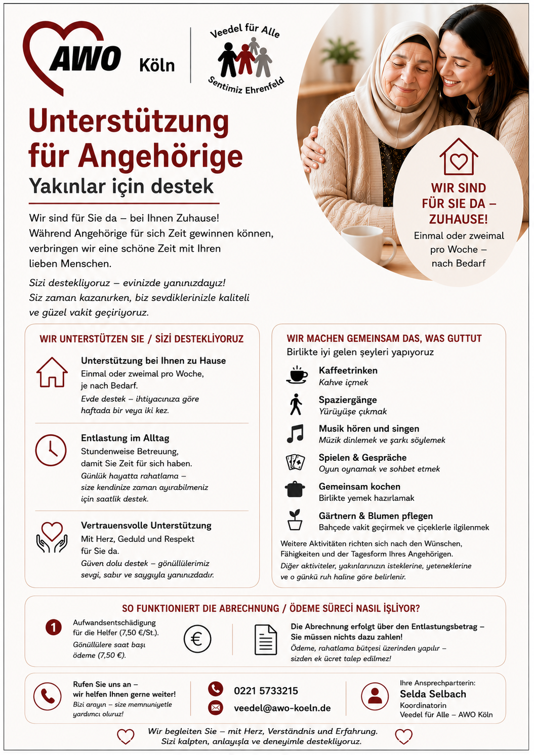 Unterstützung für Angehörige