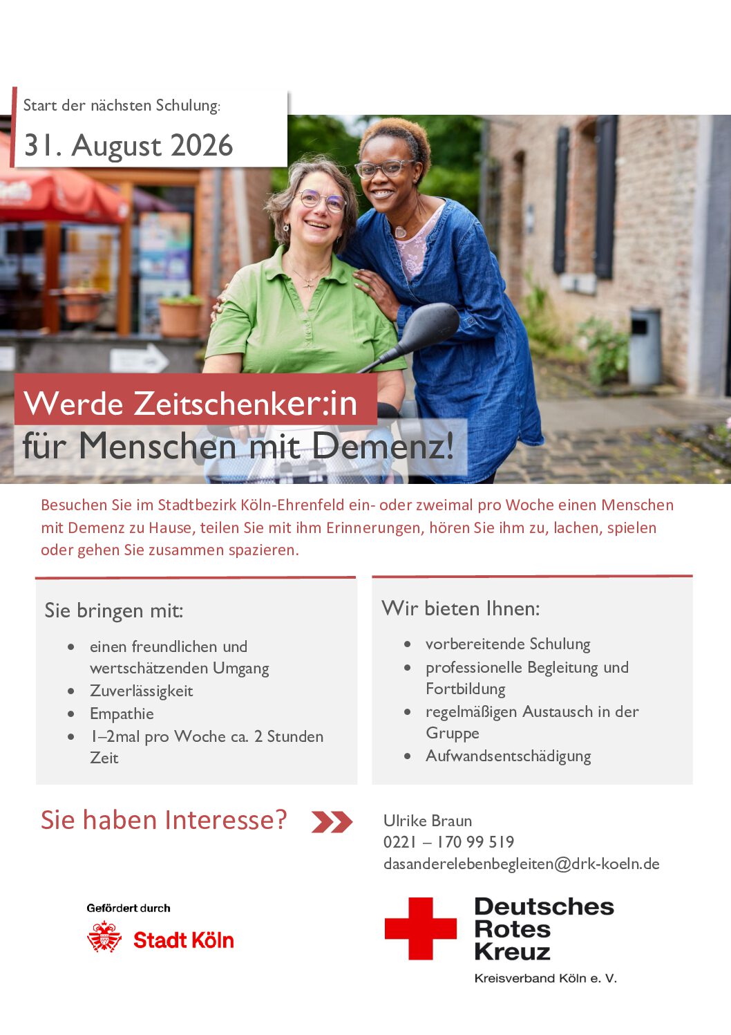 Schulung als Freiwillige Helfer*in in der Betreuung von Menschen mit Demenz