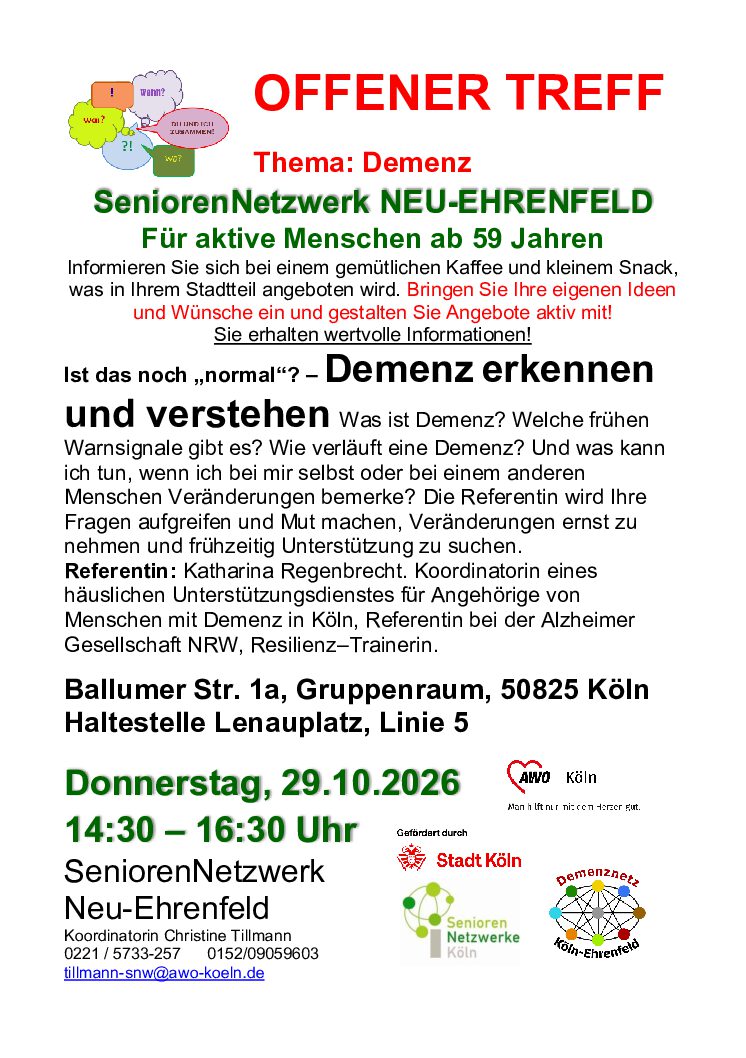 Ist das noch „normal“? – Demenz erkennen und verstehen